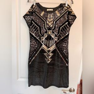 Sequin, black, Dex dress